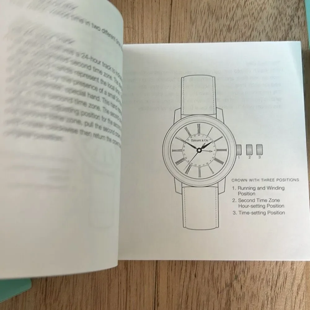 Tiffany & co black leatherette watch box And blue box with instructions